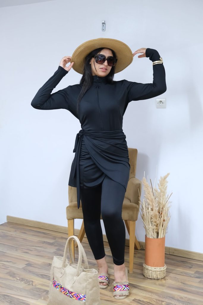 Burkini violette 3 pièces