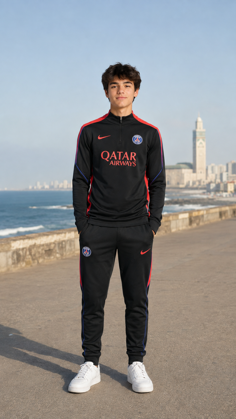 Ensemble Sportif Noir Style Paris – High Copy – Image 2