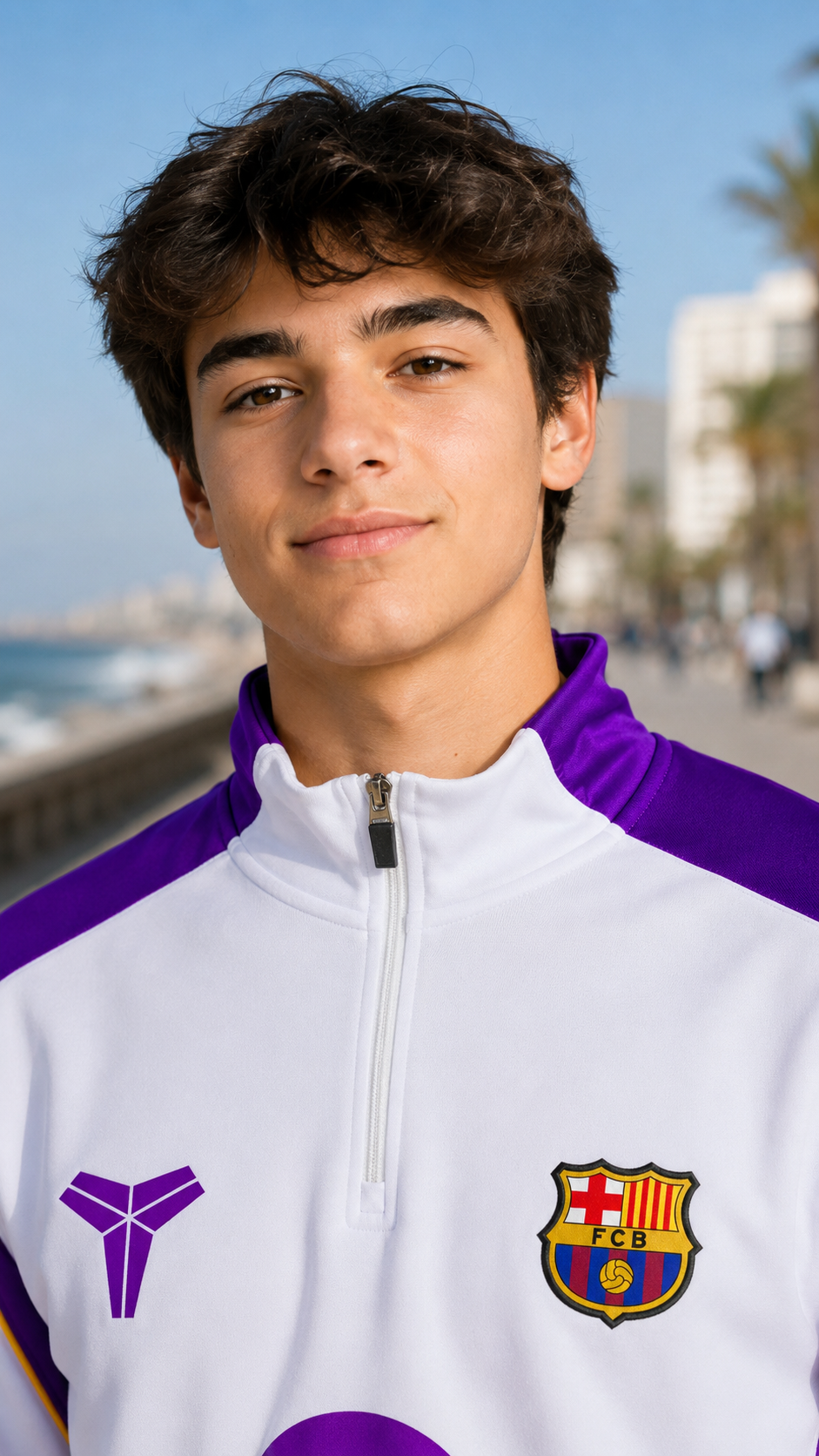 Ensemble sportif blanc et noir style Barcelone – High Copy – Image 2