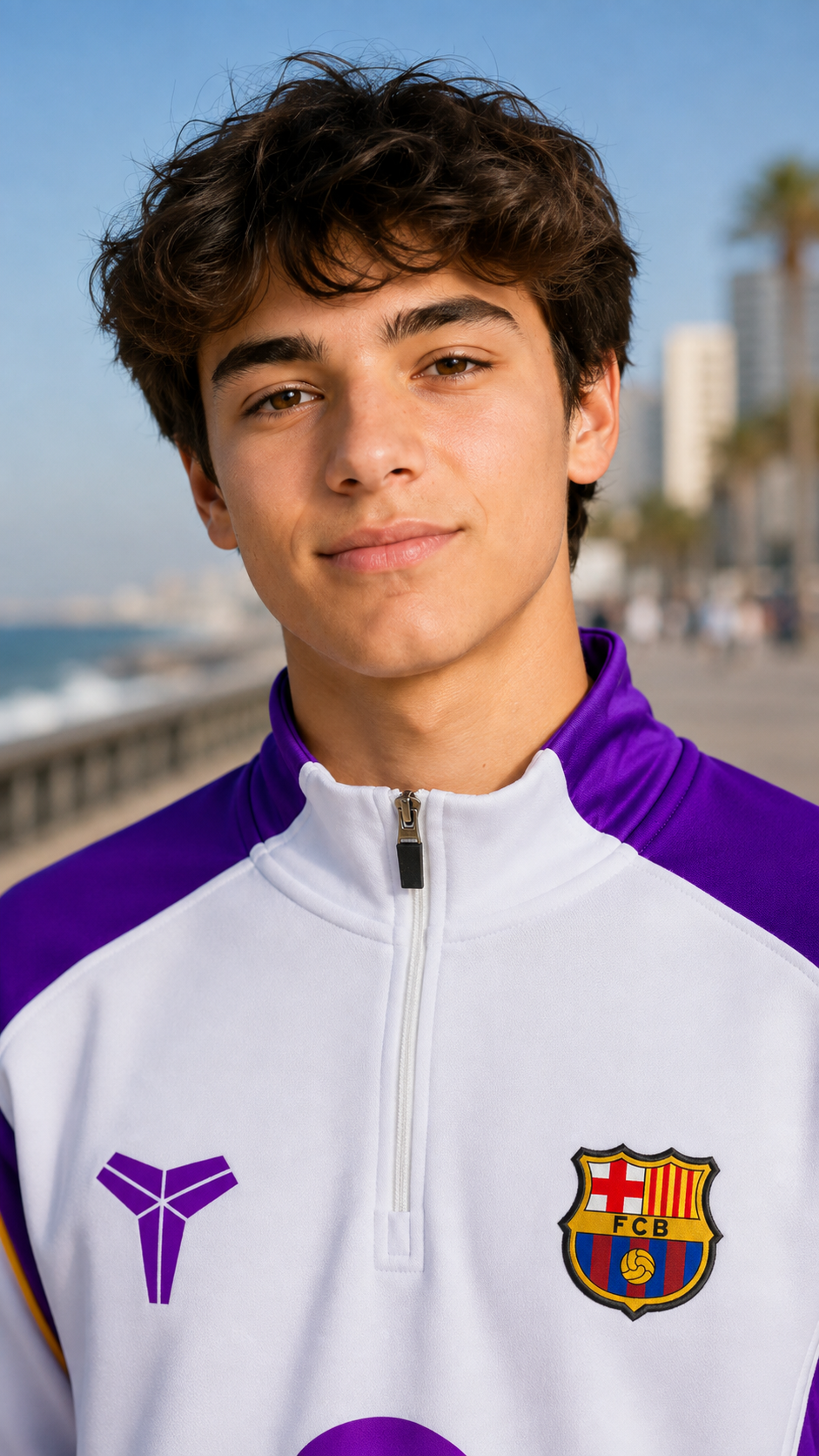 Ensemble sportif blanc et noir style Barcelone – High Copy – Image 3