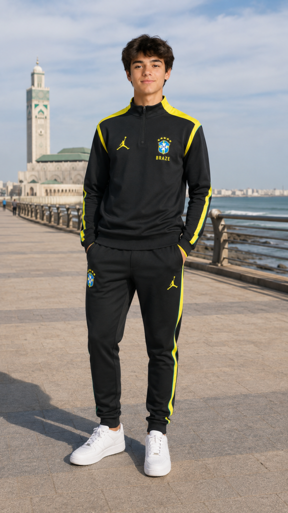 Ensemble sport Brésil noir enfant - High Copy -