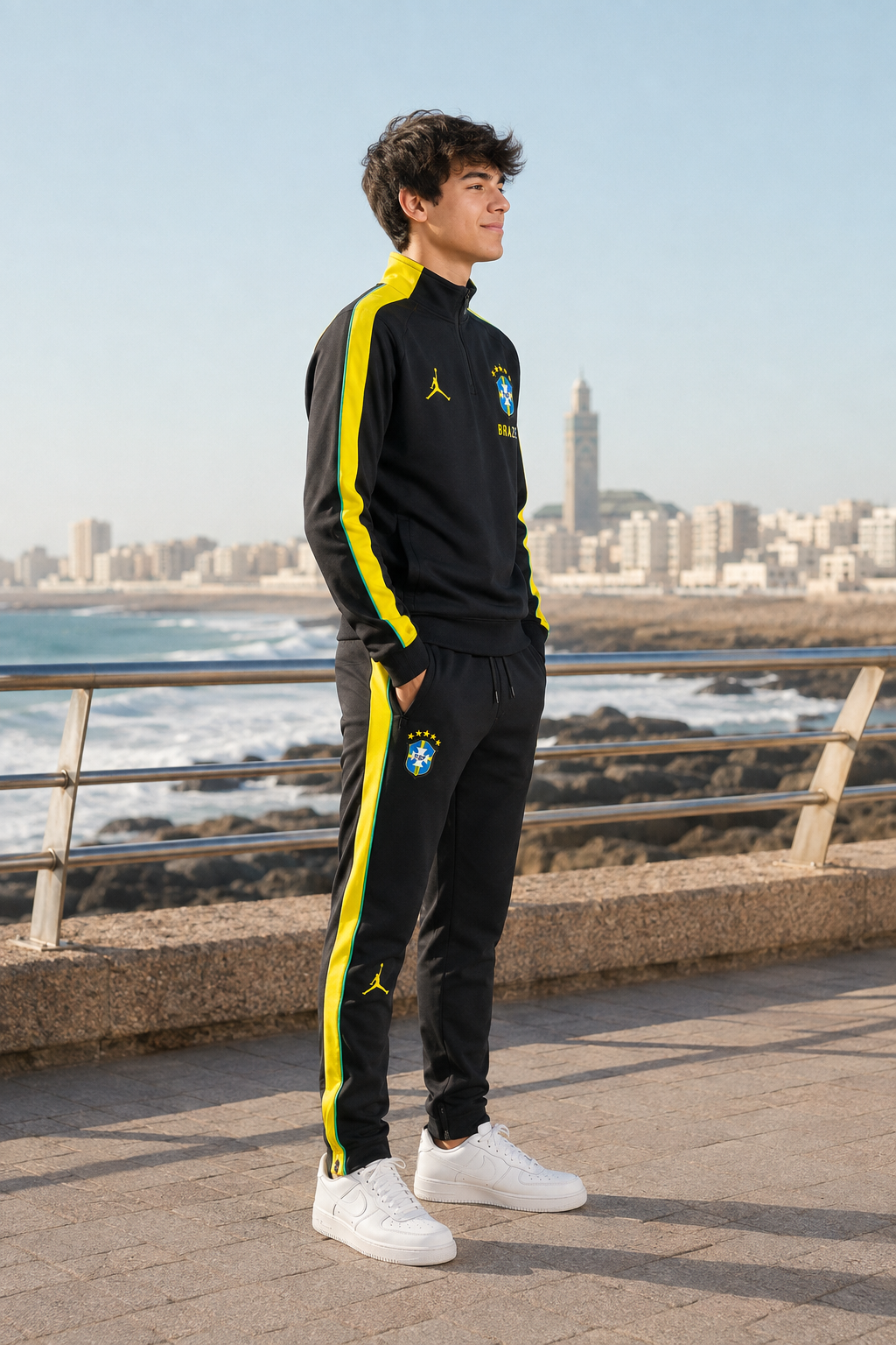 Ensemble sport Brésil noir enfant - High Copy - – Image 4