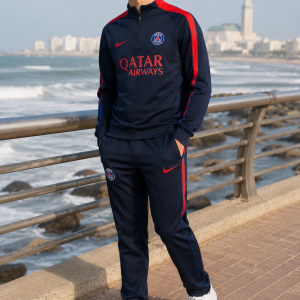 Ensemble sport bleu PSG  marine et rouge – High Copy